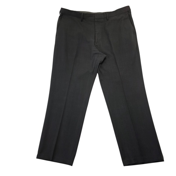 Haggar Premium‎ Comfort Dress Pants Mens 40x30 Black Recycled Polyester Blend - Picture 1 of 6
